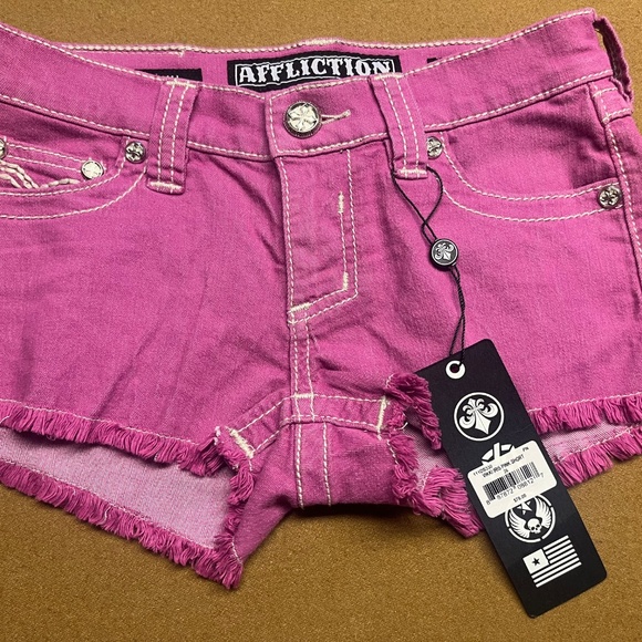 Purple Affliction Buckle Shorts - Picture 2 of 3